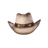 Suede like hat - Star concho