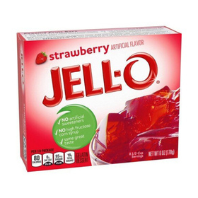 Jell-O Strawberry / mansikanmakuinen punainen hyytelöjauhe 170g