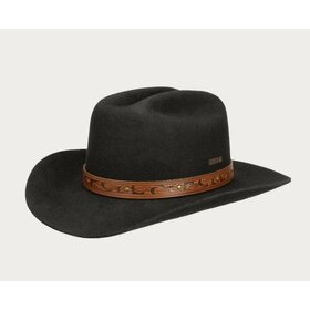 Stetson Western Open Road Woolfelt, musta