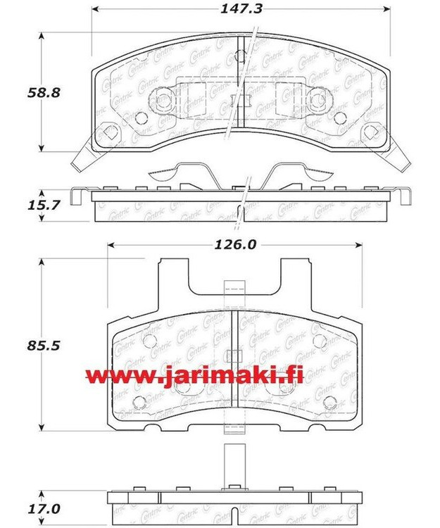 Etujarrupalat GM Trukit 1988-2002 8600LBS kokonaispaino