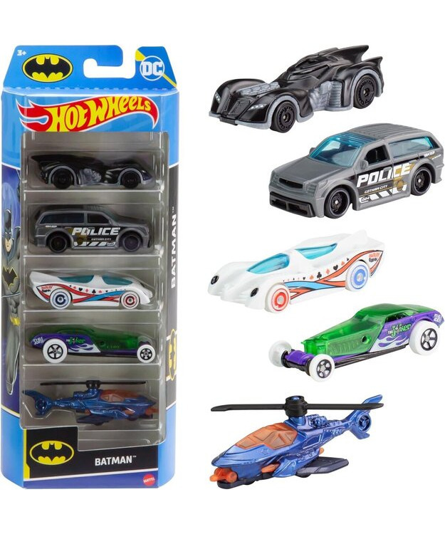 Hot Wheels HW Batman -pikkuautosetti 5 kpl