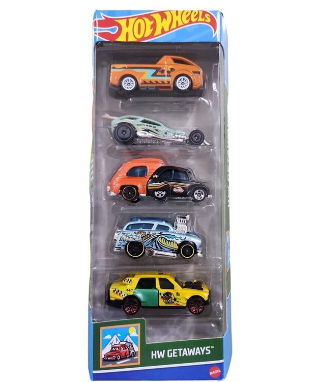 Hot Wheels HW Getaways -pikkuautosetti 5 kpl