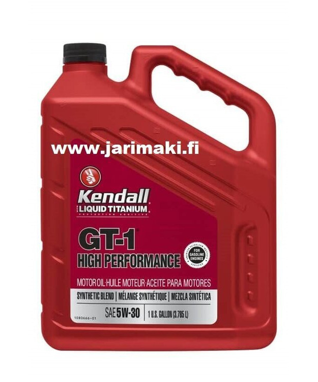 Moottoriöljy Kendall GT-1 High Performance 5W30  gallona