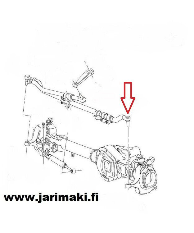 Raidetangon ulkopää vasen MOOG Ford Exursion 4WD 2000-2005