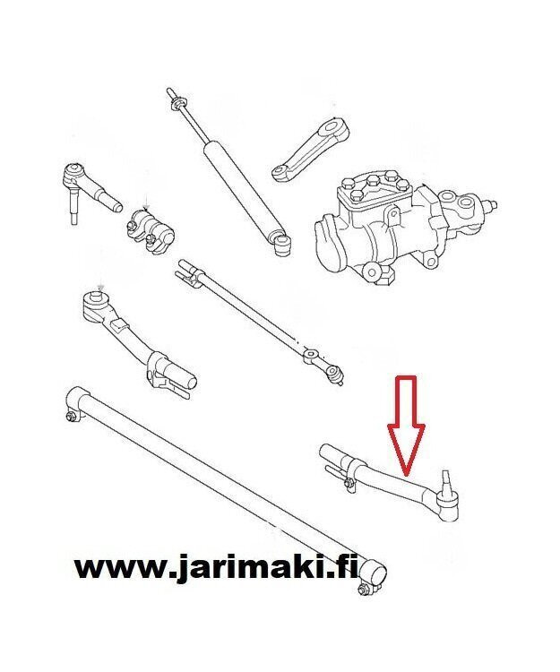 Raidetangon ulkopää vasen MOOG Ford Superduty 2005-2022