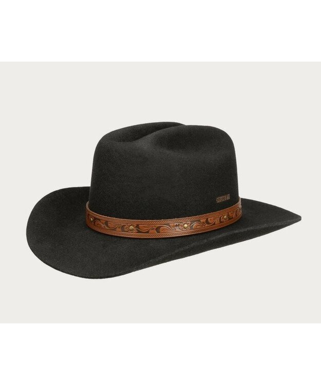 Stetson Western Open Road Woolfelt, musta